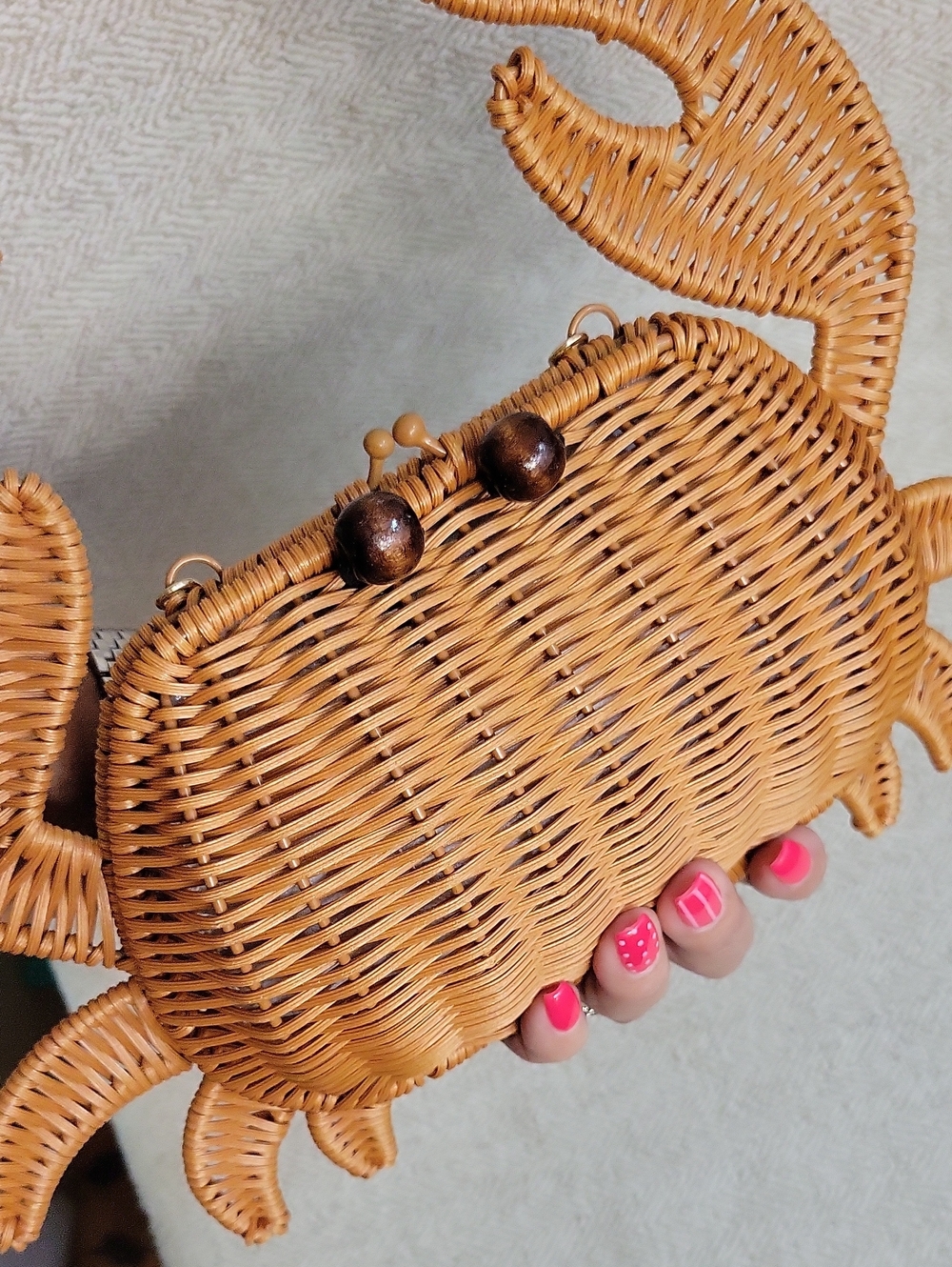 TOMMY BAHAMA Crab Wicker Crossbody Clutch Bag, Viral, Hard To Find - Picture 8 of 9